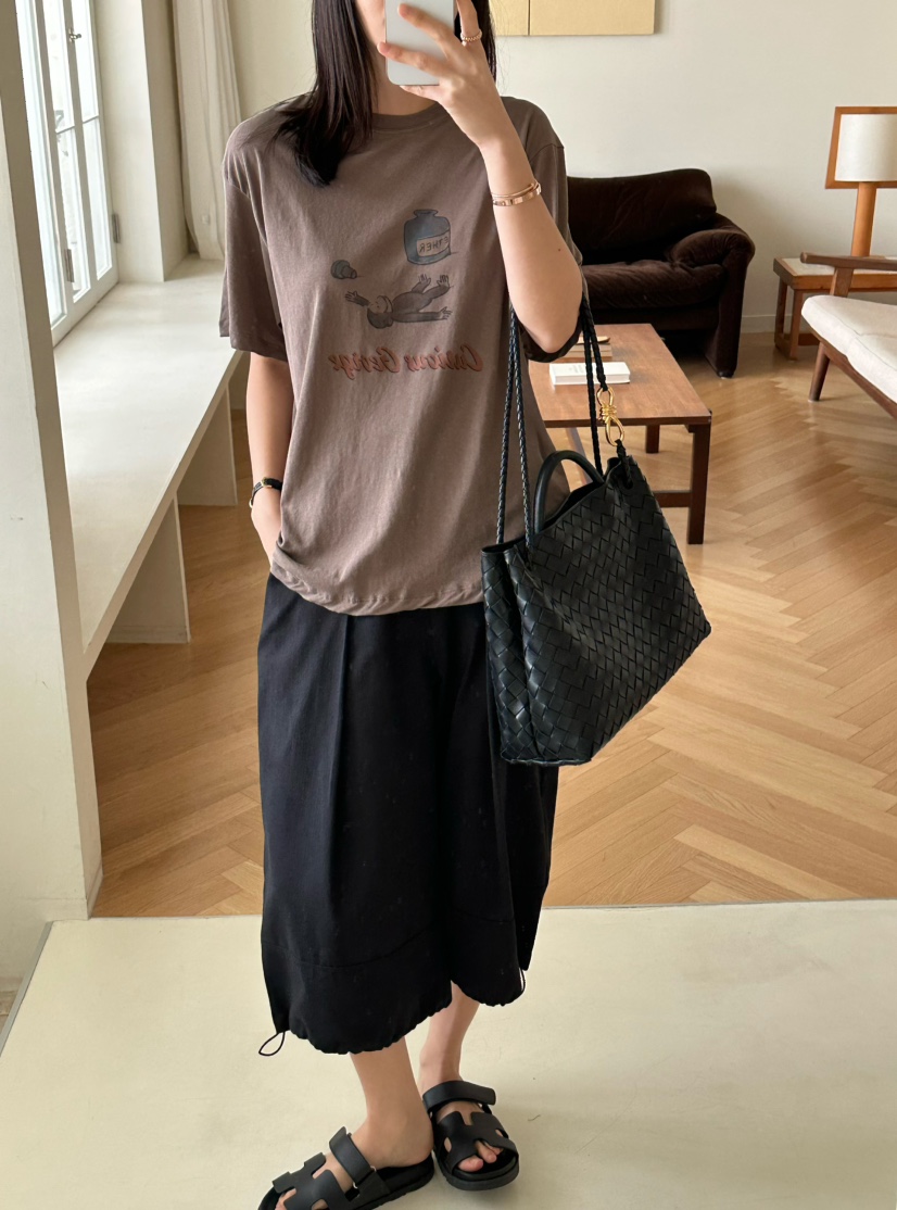 LE VASE韓國直郵㊣女裝新品25春夏休閑推薦時尚人氣熱賣T恤LE VASET恤