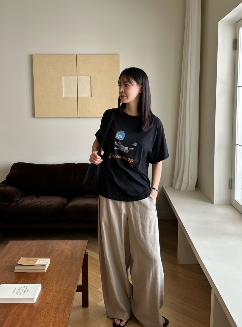 LE VASE韓國直郵㊣女裝新品25春夏休閑推薦時尚人氣熱賣T恤LE VASET恤