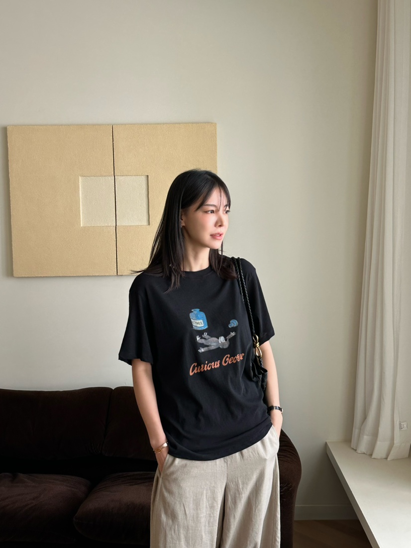 LE VASE韓國直郵㊣女裝新品25春夏休閑推薦時尚人氣熱賣T恤LE VASET恤