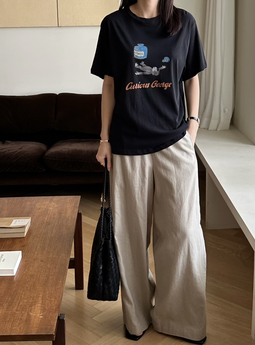 LE VASE韓國直郵㊣女裝新品25春夏休閑推薦時尚人氣熱賣T恤LE VASET恤