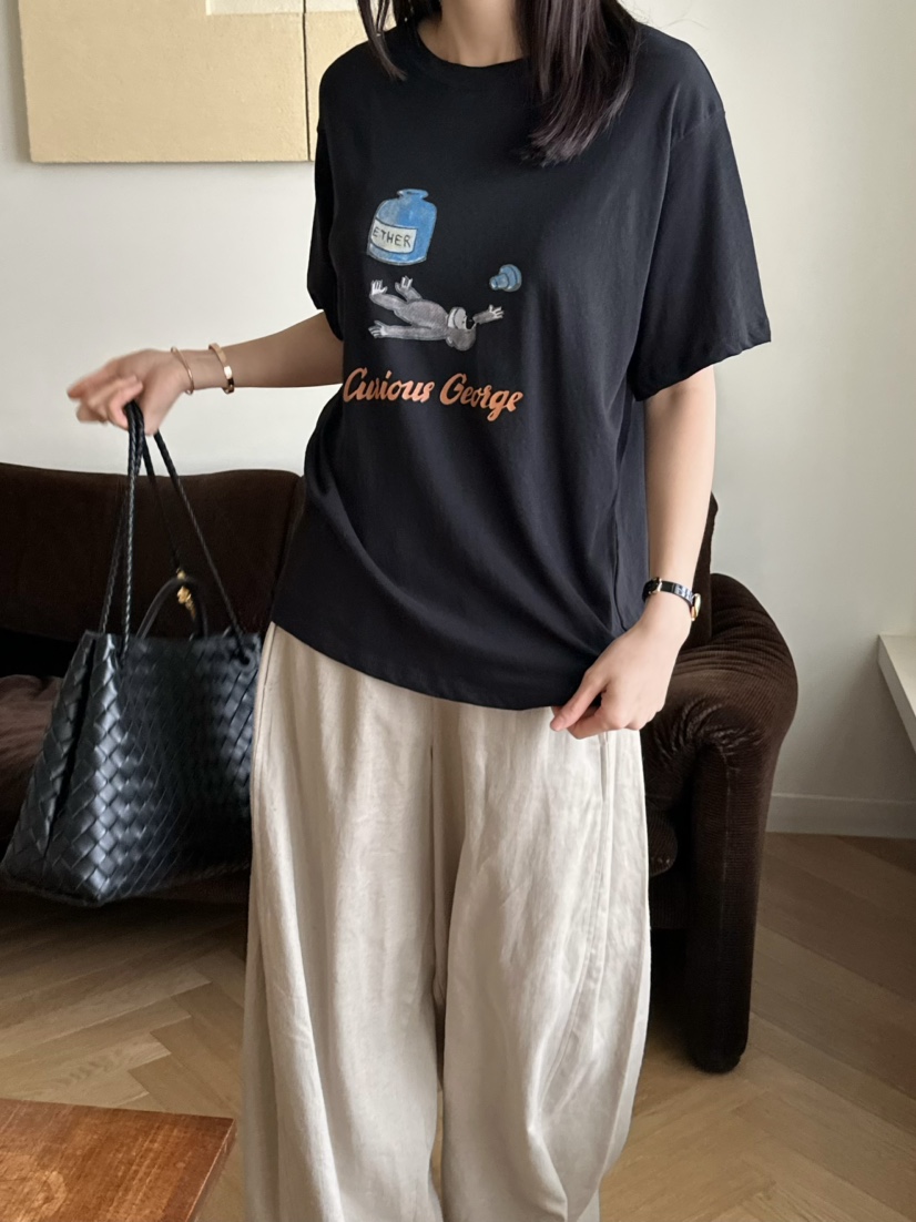 LE VASE韓國直郵㊣女裝新品25春夏休閑推薦時尚人氣熱賣T恤LE VASET恤