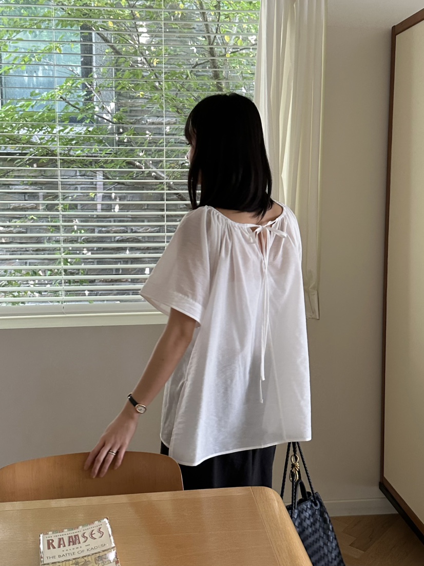 LE VASE韓國直郵㊣東大門實拍女裝新款推薦襯衫蕾絲衫雙面LE VASE襯衫/蕾絲衫