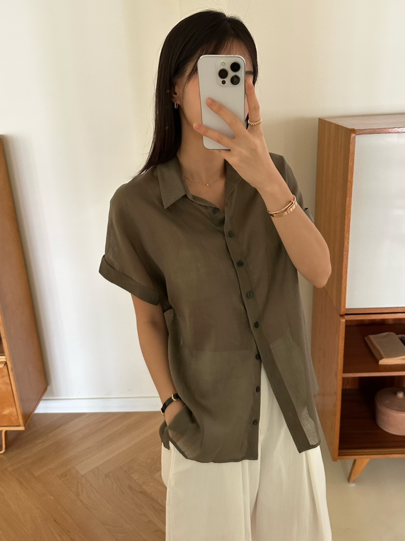 LE VASE韓國直郵㊣東大門實拍女裝新款人氣25春夏襯衫蕾絲衫LE VASE襯衫/蕾絲衫