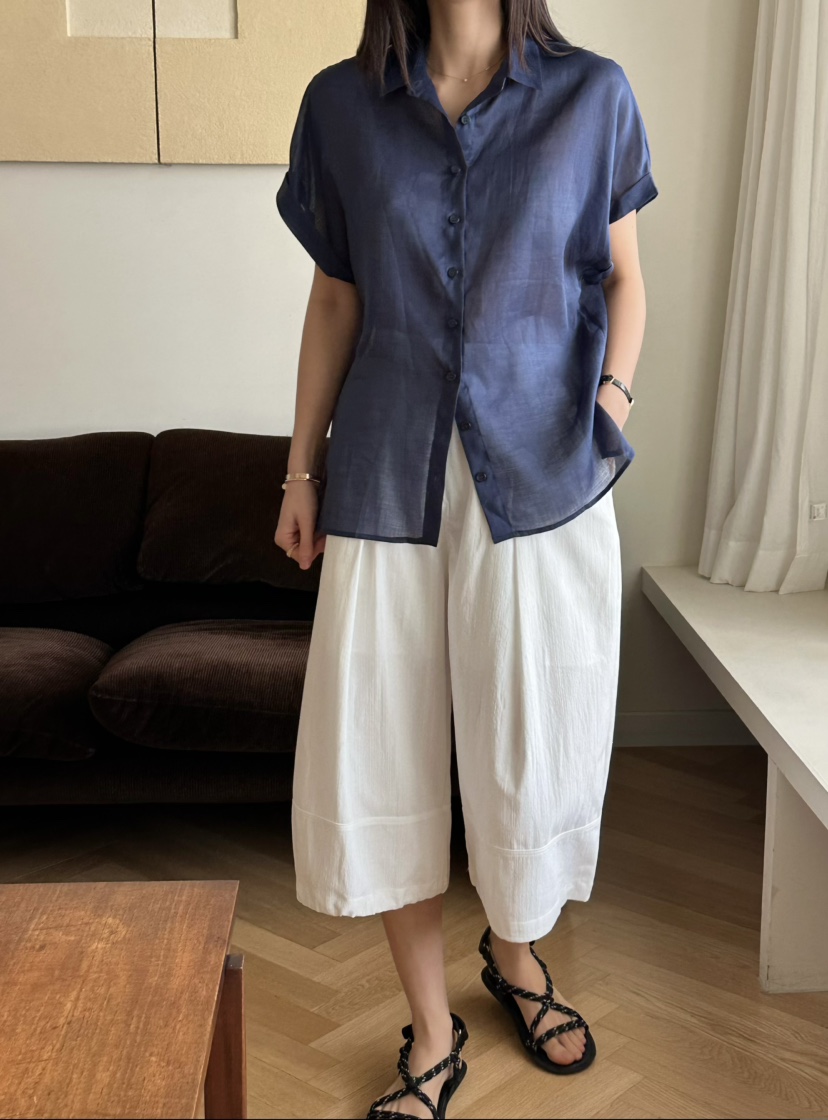 LE VASE韓國直郵㊣東大門實拍女裝新款人氣25春夏襯衫蕾絲衫LE VASE襯衫/蕾絲衫