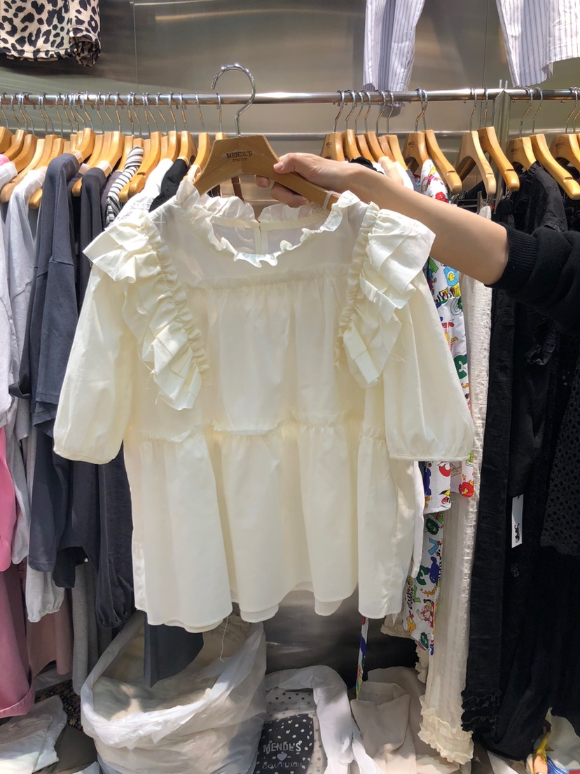 MENDL S韓國直郵㊣女裝新品人氣熱賣時尚25春夏襯衫蕾絲衫MENDL S襯衫/蕾絲衫圖色1