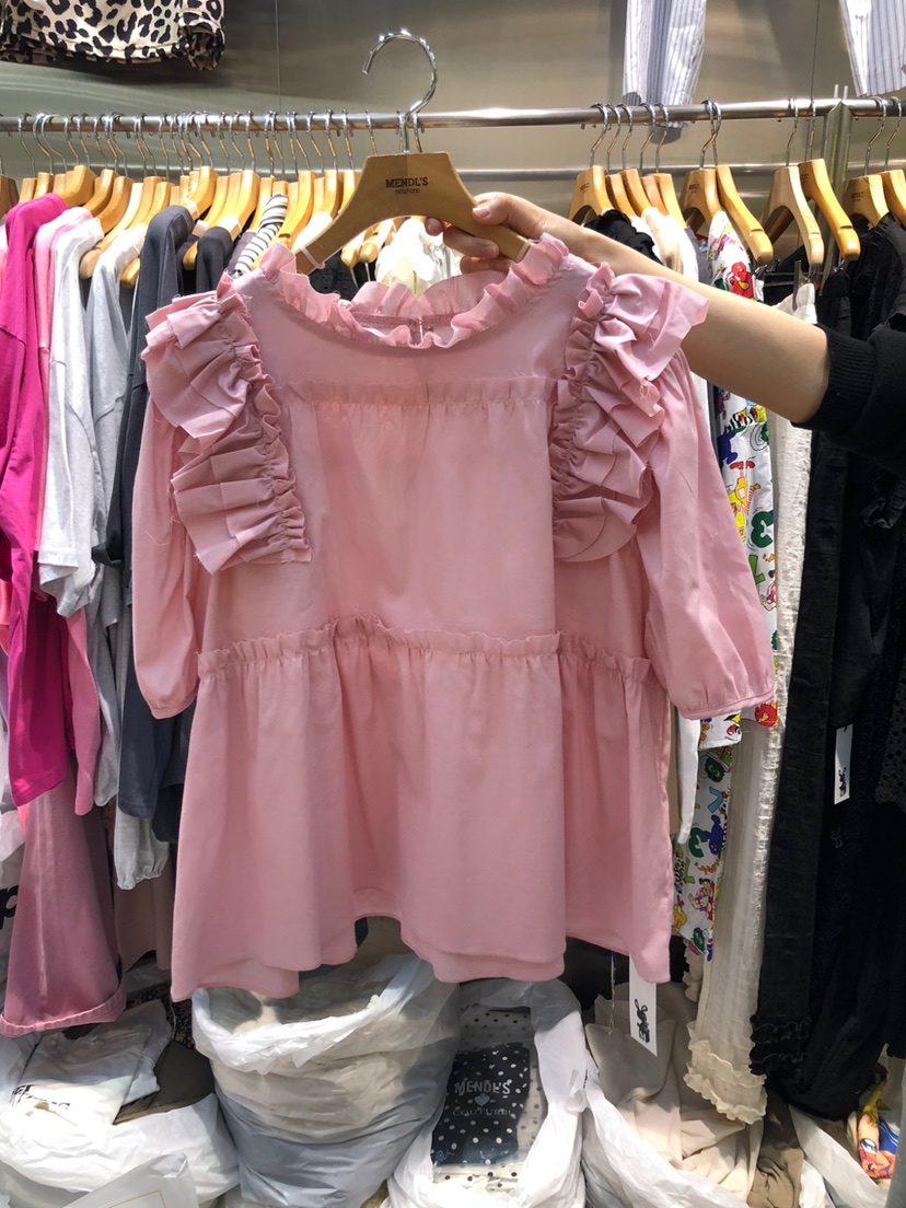 MENDL S韓國直郵㊣女裝新品人氣熱賣時尚25春夏襯衫蕾絲衫MENDL S襯衫/蕾絲衫圖色2