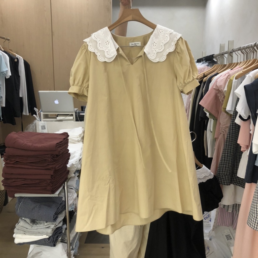 VILLABUTTON韓國直郵㊣東大門實拍女裝新款人氣熱賣連衣裙刺繡VILLABUTTON連衣裙圖色2