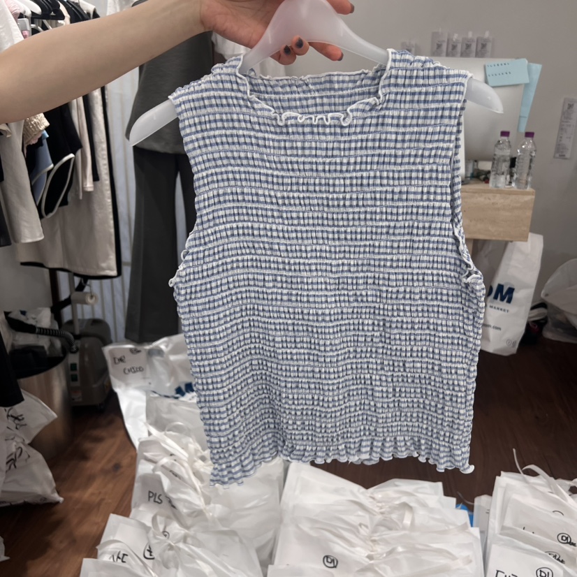 UNDERSTANDING直郵韓國代購㊣女裝新品休閑人氣吊帶背心短款UNDERSTANDING吊帶/背心圖色2