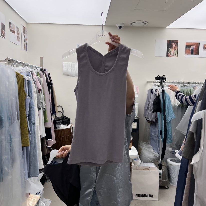 SOLD OUT韓國㊣直郵東大門代購女裝新款休閑熱賣25春夏吊帶背心SOLD OUT吊帶/背心圖色5