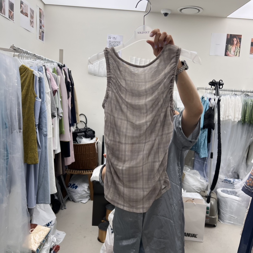 SOLD OUT韓國直郵㊣女裝新款人氣25春夏休閑時尚推薦吊帶背心SOLD OUT吊帶/背心圖色3