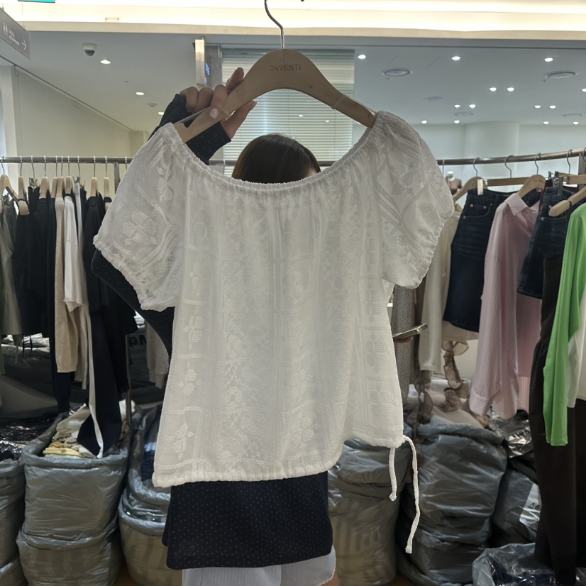 DE VENTI直郵韓國代購㊣女裝新品人氣休閑推薦時尚襯衫蕾絲衫DE VENTI襯衫/蕾絲衫圖色1