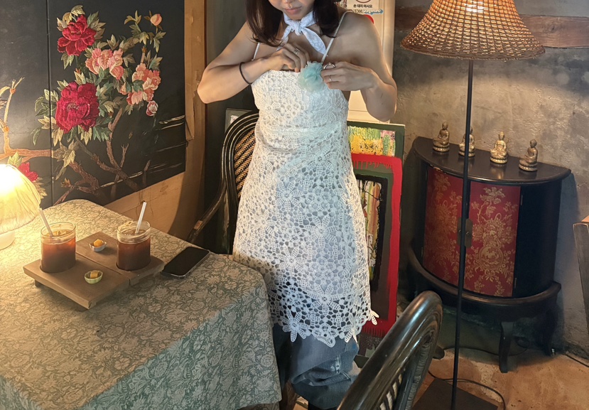 PLATFORM-L東大門代購女士新款推薦25春夏職業連衣裙不含絲巾PLATFORM連衣裙
