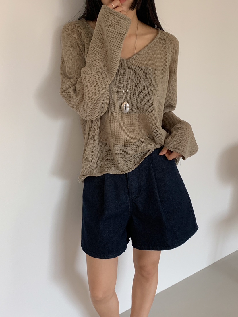 GOYOU東大門代購女士新款真品時尚休閑職業針織衫不含內搭V領de goyou針織衫