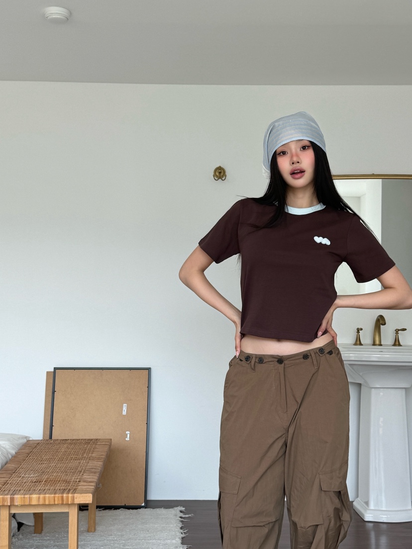 ZITTEN韓國代購女裝新品25春夏職業推薦休閑人氣時尚T恤刺繡ZITTENT恤