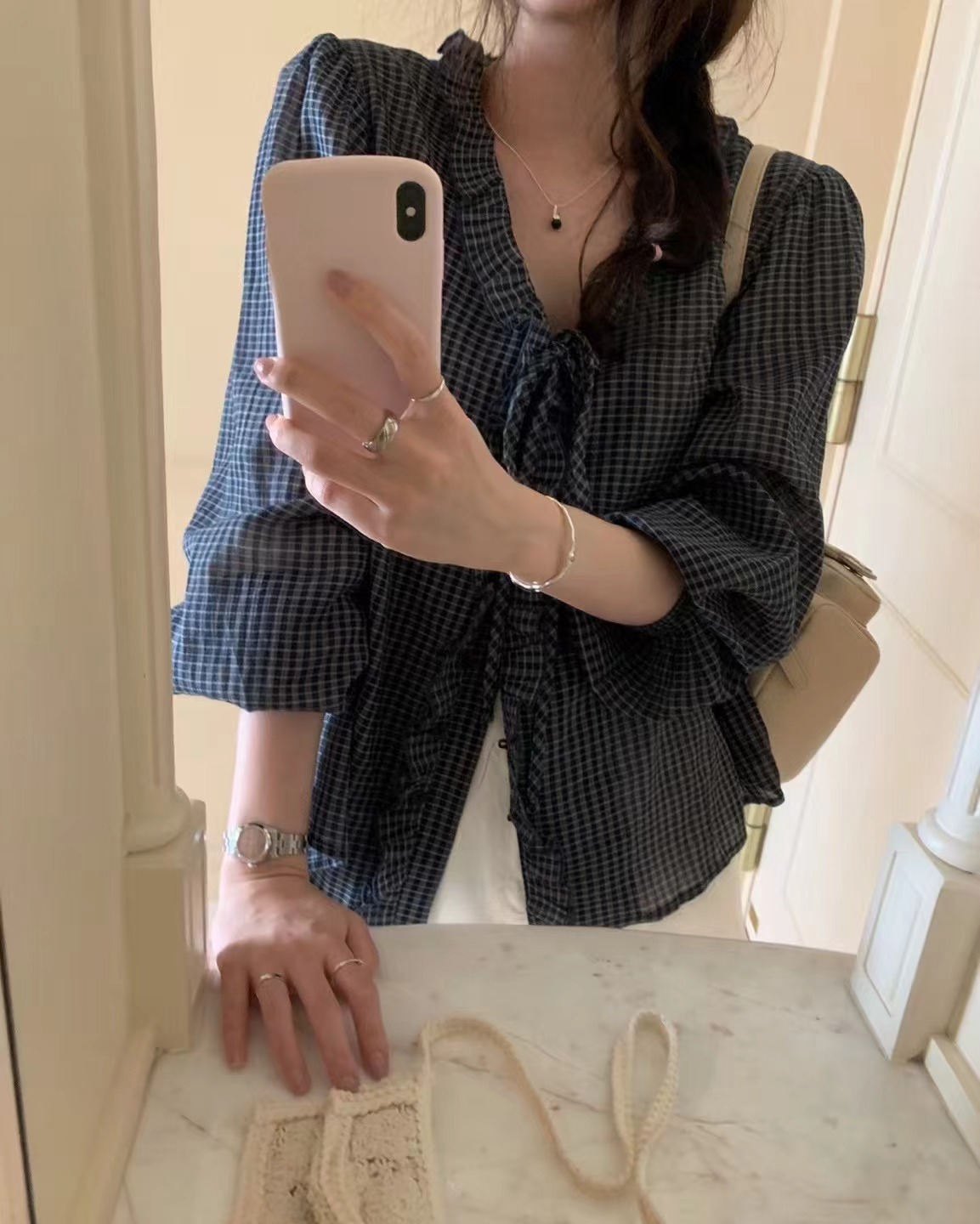 PYT-ot東大門實拍女裝新品推薦熱賣職業人氣真品襯衫蕾絲衫pretty young thing襯衫/蕾絲衫圖色1