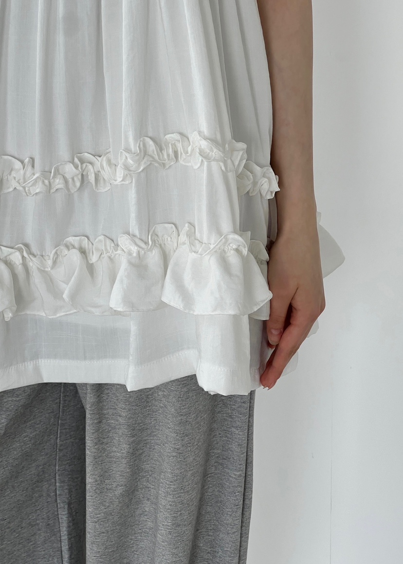 ANOTHER AVENUE韓國代購女士新品25春夏職業休閑連衣裙荷葉邊ANOTHER AVENUE連衣裙
