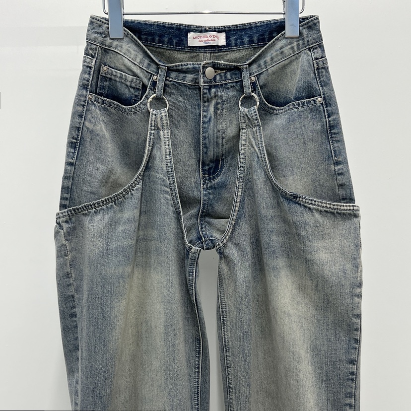 ANOTHER AVENUE東大門實拍女裝新品25春夏時尚牛仔褲可拆卸ANOTHER AVENUE牛仔褲