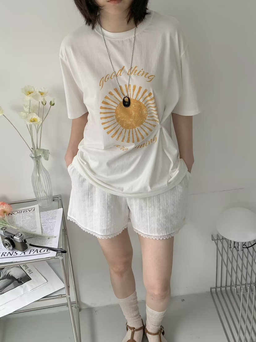 BEFORE SUNRISE韓國代購女裝新款熱賣職業25春夏休閑推薦T恤BEFORE SUNRISET恤