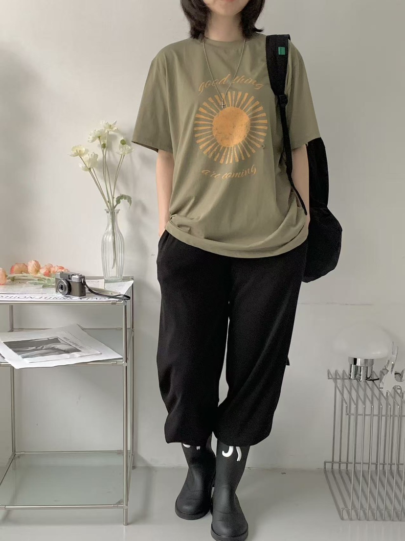 BEFORE SUNRISE韓國代購女裝新款熱賣職業25春夏休閑推薦T恤BEFORE SUNRISET恤
