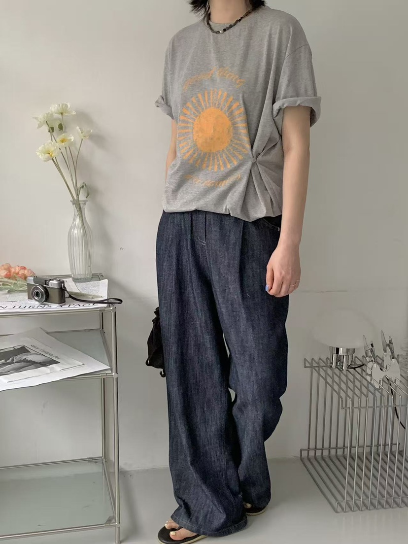 BEFORE SUNRISE韓國代購女裝新款熱賣職業25春夏休閑推薦T恤BEFORE SUNRISET恤