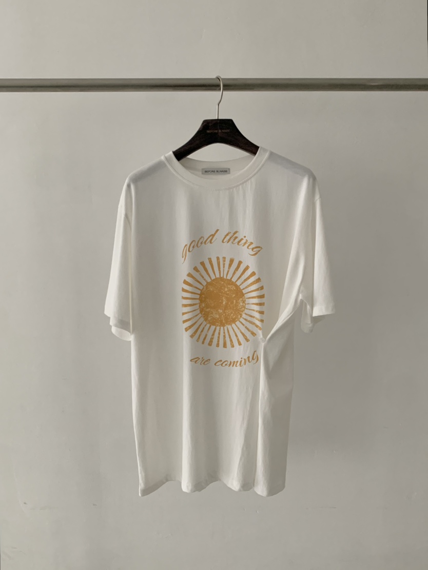 BEFORE SUNRISE韓國代購女裝新款熱賣職業25春夏休閑推薦T恤BEFORE SUNRISET恤圖色2