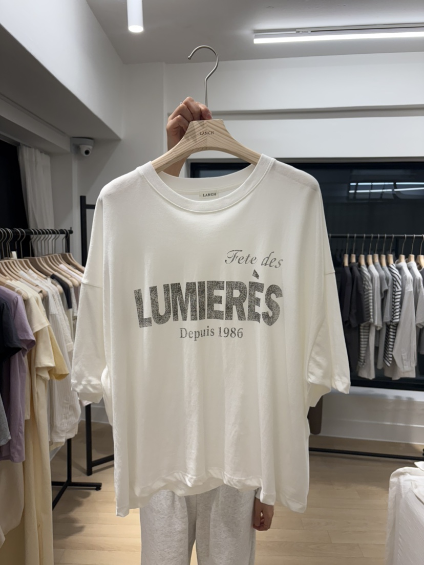 LANCH韓國代購女裝新品時尚推薦休閑熱賣職業25春夏人氣T恤LANCHT恤圖色1