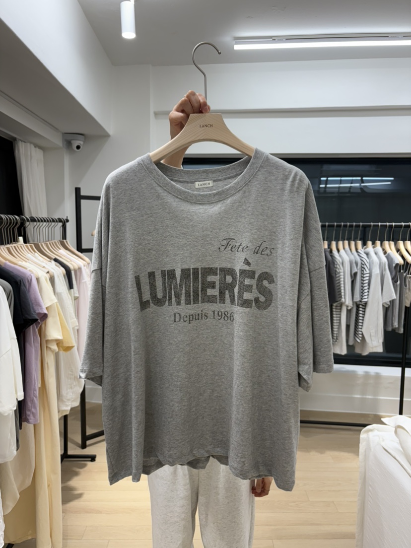 LANCH韓國代購女裝新品時尚推薦休閑熱賣職業25春夏人氣T恤LANCHT恤圖色2
