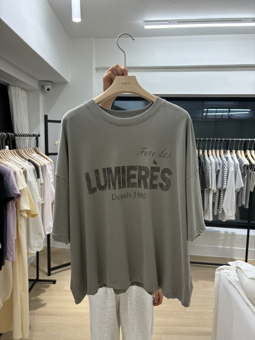 LANCH韓國代購女裝新品時尚推薦休閑熱賣職業25春夏人氣T恤LANCHT恤圖色3