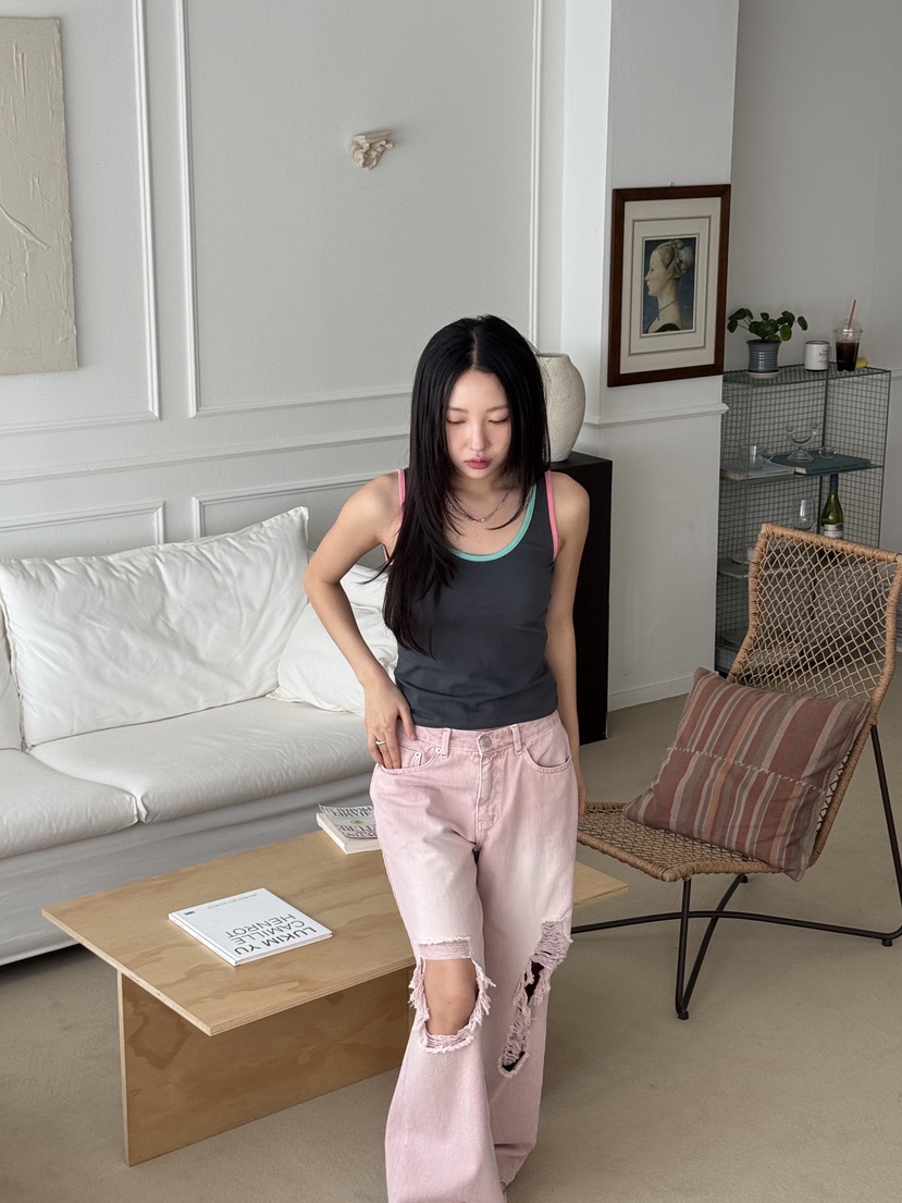SUNDER MARKET韓國直郵女裝新款職業真品休閑25春夏吊帶背心SUNDER MARKET吊帶/背心