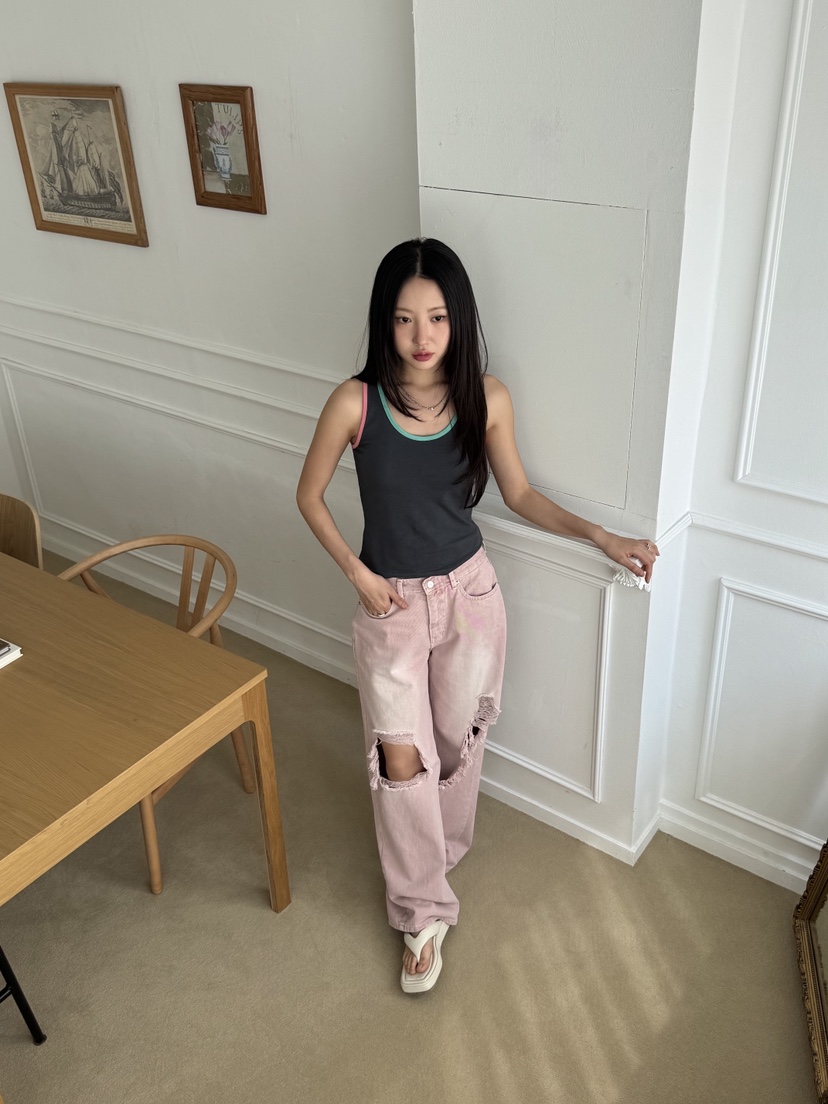 SUNDER MARKET韓國直郵女裝新款職業真品休閑25春夏吊帶背心SUNDER MARKET吊帶/背心