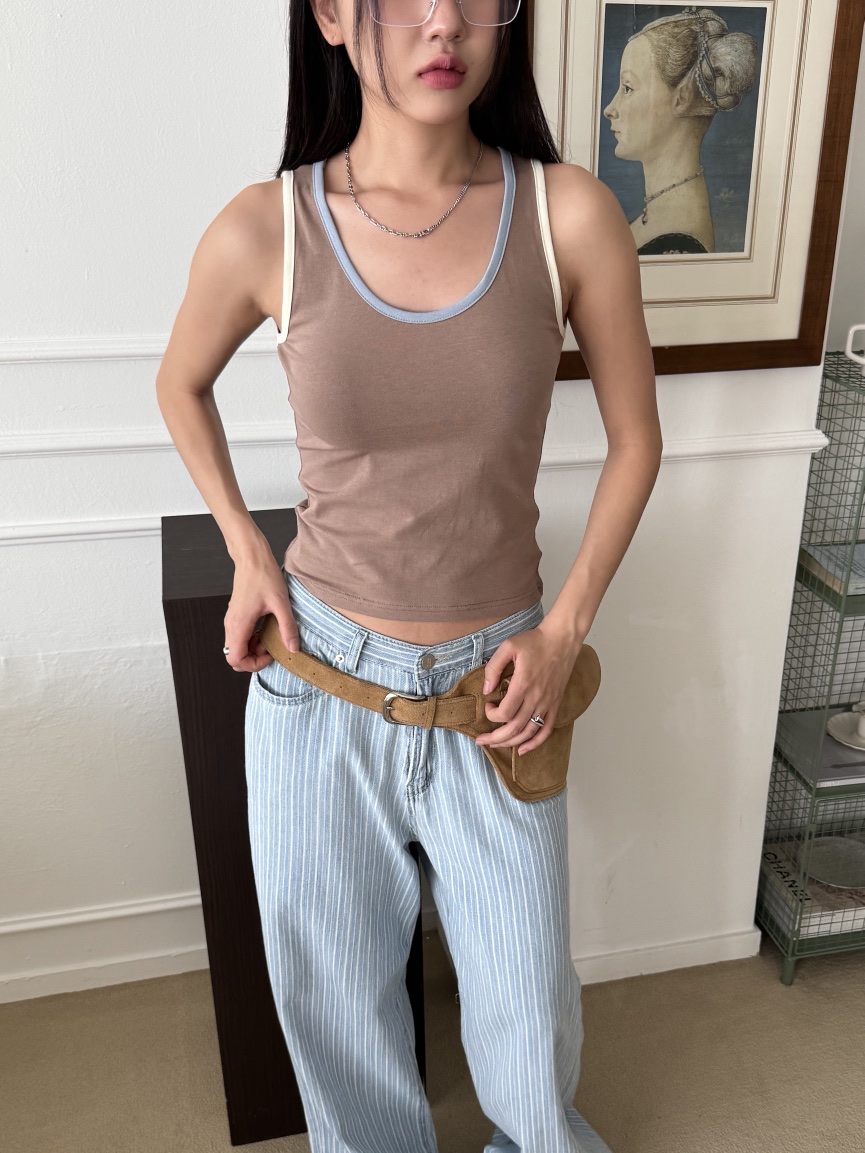SUNDER MARKET韓國直郵女裝新款職業真品休閑25春夏吊帶背心SUNDER MARKET吊帶/背心圖色3