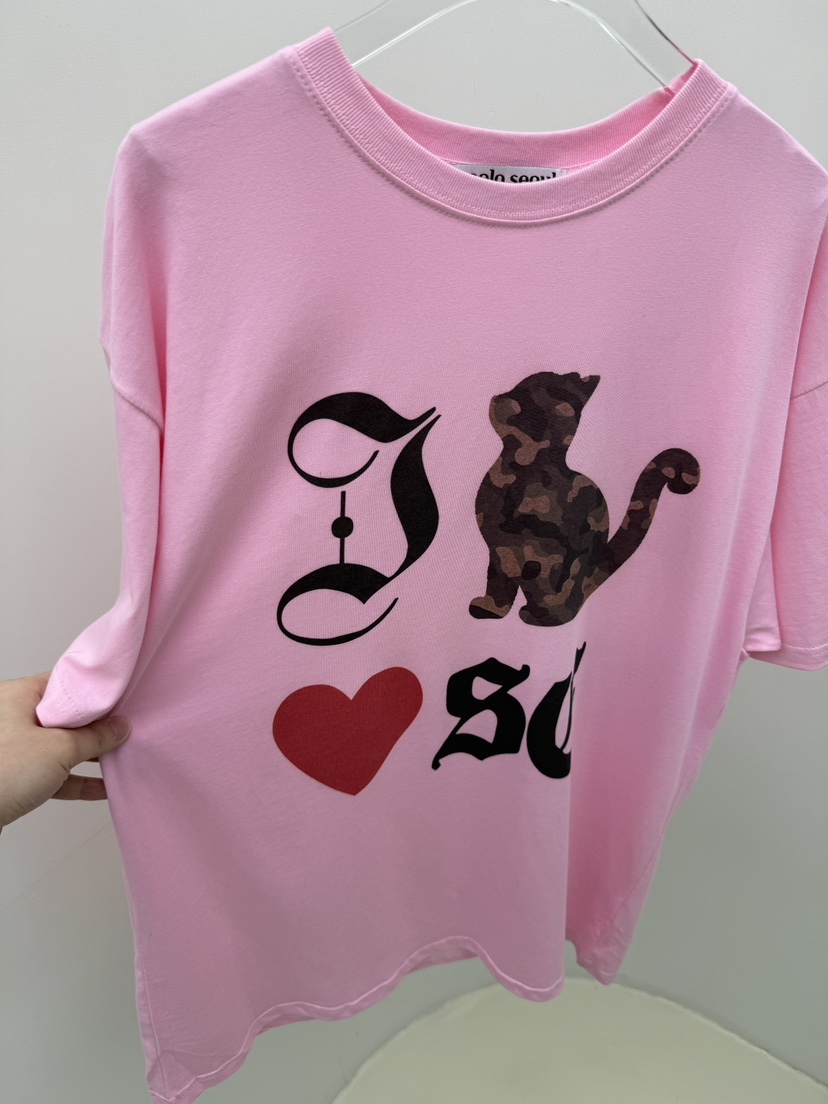 SEOLO韓國㊣直郵東大門代購女裝新品休閑25春夏時尚T恤迷彩Seolo seoulT恤圖色3