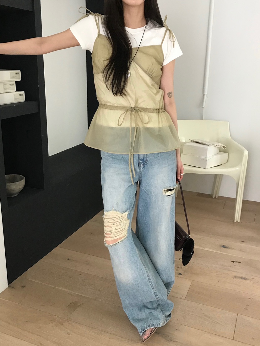 ESCHER韓國㊣直郵東大門代購女裝新品25春夏熱賣推薦吊帶背心ESCHER吊帶/背心