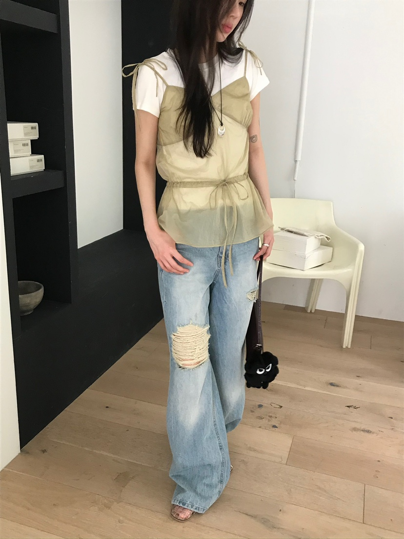 ESCHER韓國㊣直郵東大門代購女裝新品25春夏熱賣推薦吊帶背心ESCHER吊帶/背心