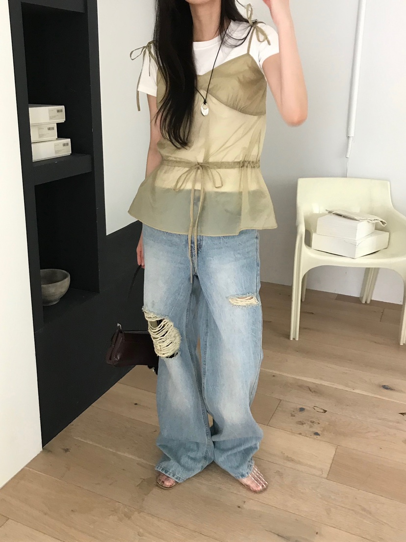 ESCHER韓國㊣直郵東大門代購女裝新品25春夏熱賣推薦吊帶背心ESCHER吊帶/背心