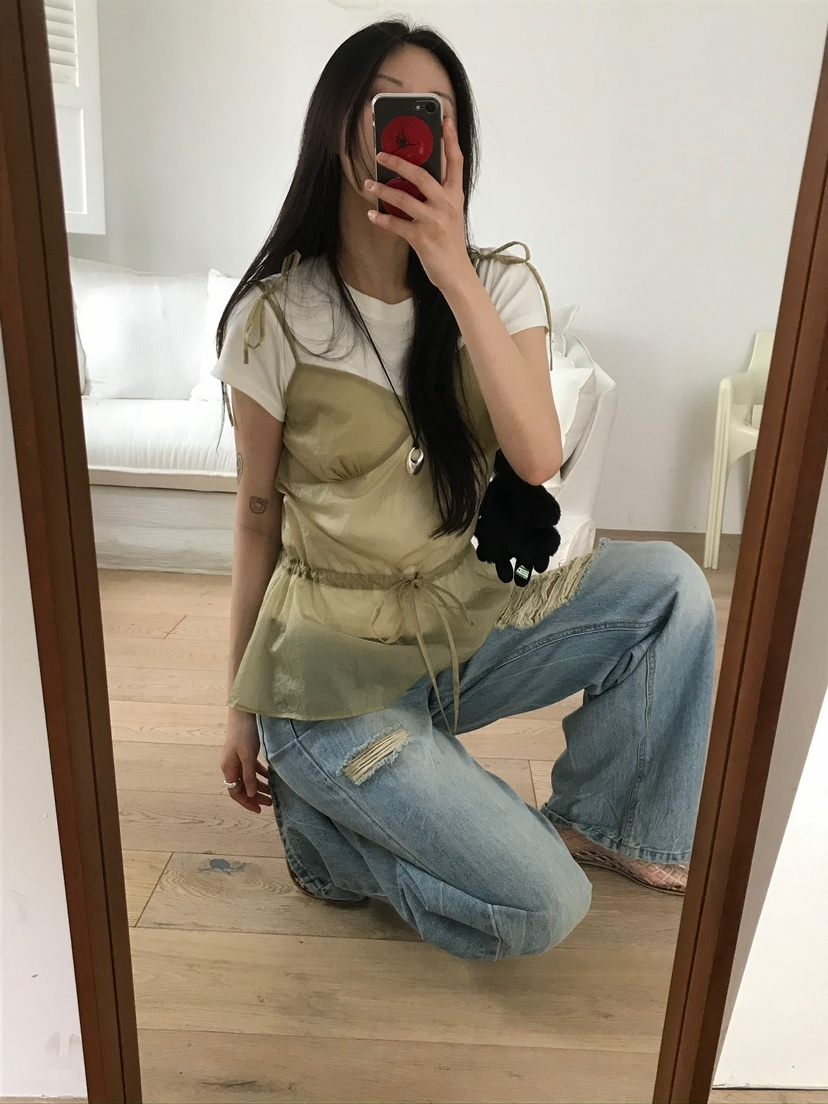 ESCHER韓國㊣直郵東大門代購女裝新品25春夏熱賣推薦吊帶背心ESCHER吊帶/背心