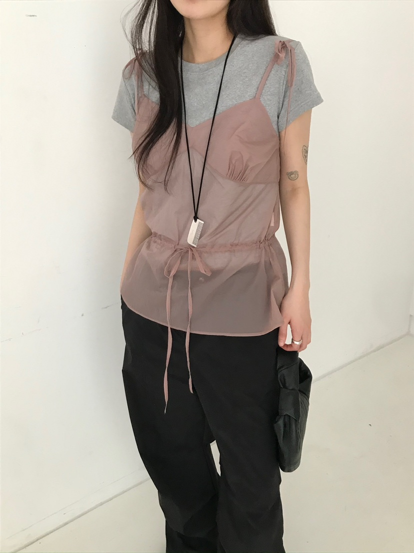 ESCHER韓國㊣直郵東大門代購女裝新品25春夏熱賣推薦吊帶背心ESCHER吊帶/背心