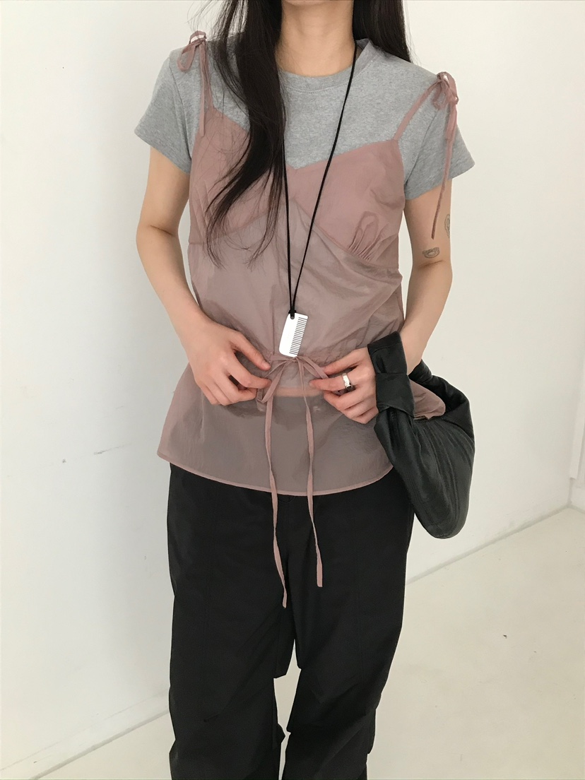 ESCHER韓國㊣直郵東大門代購女裝新品25春夏熱賣推薦吊帶背心ESCHER吊帶/背心
