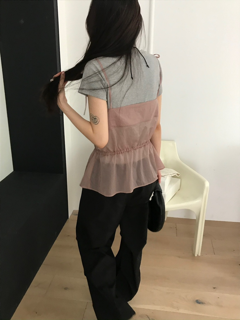 ESCHER韓國㊣直郵東大門代購女裝新品25春夏熱賣推薦吊帶背心ESCHER吊帶/背心