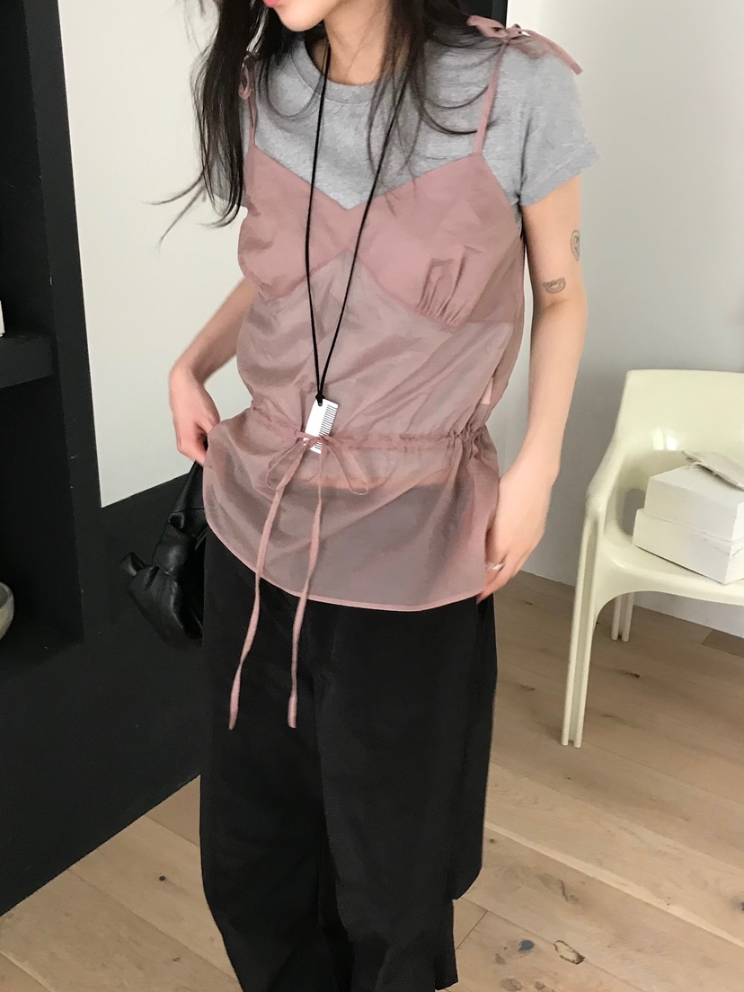 ESCHER韓國㊣直郵東大門代購女裝新品25春夏熱賣推薦吊帶背心ESCHER吊帶/背心
