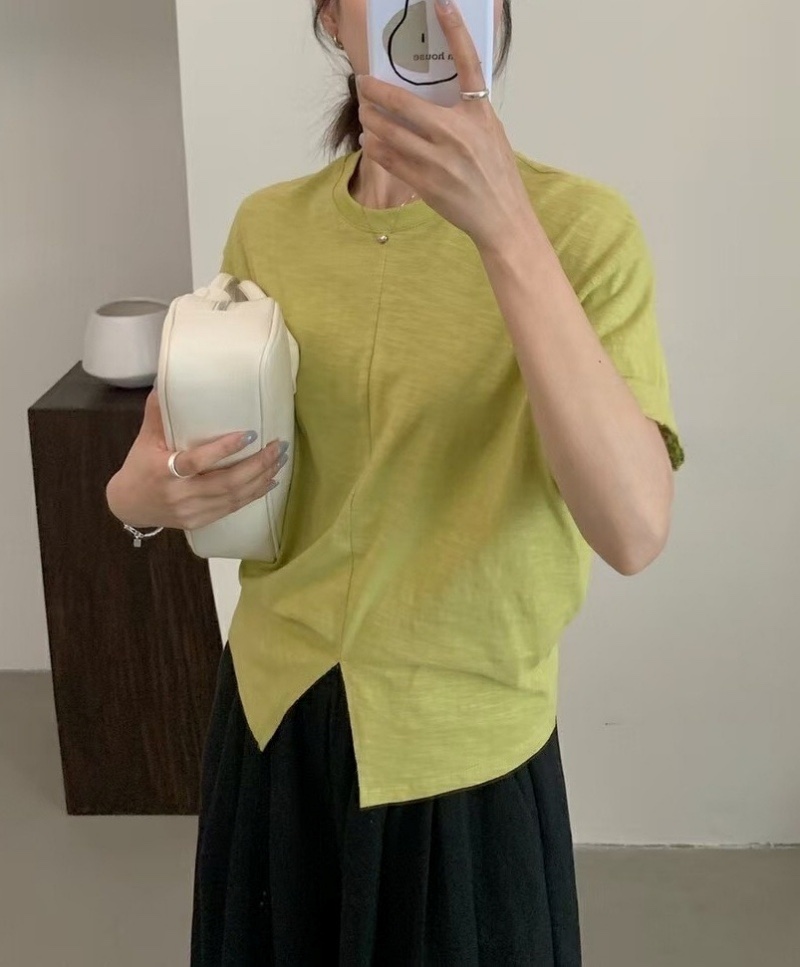 OLA韓國直郵㊣女裝新品熱賣25春夏時尚休閑推薦人氣T恤mellor/OLAT恤