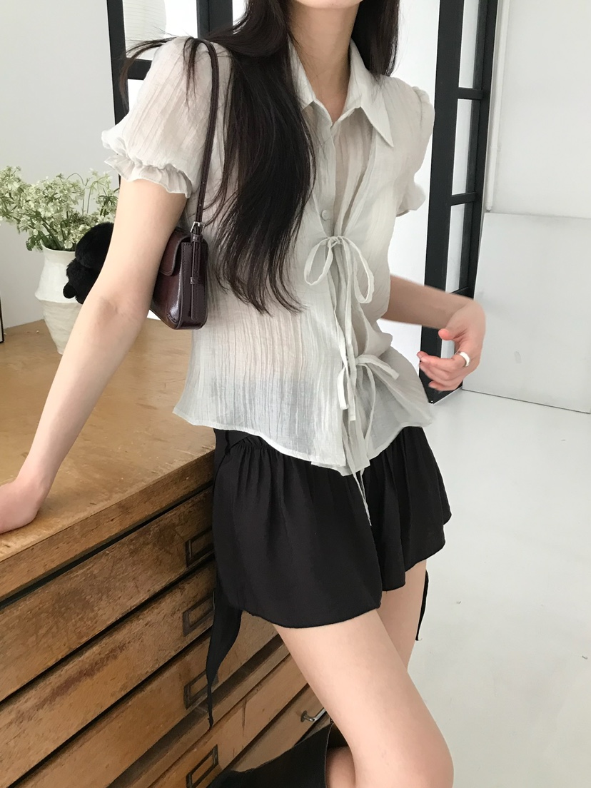 ESCHER直郵韓國代購㊣女裝新款休閑時尚熱賣推薦襯衫蕾絲衫ESCHER襯衫/蕾絲衫