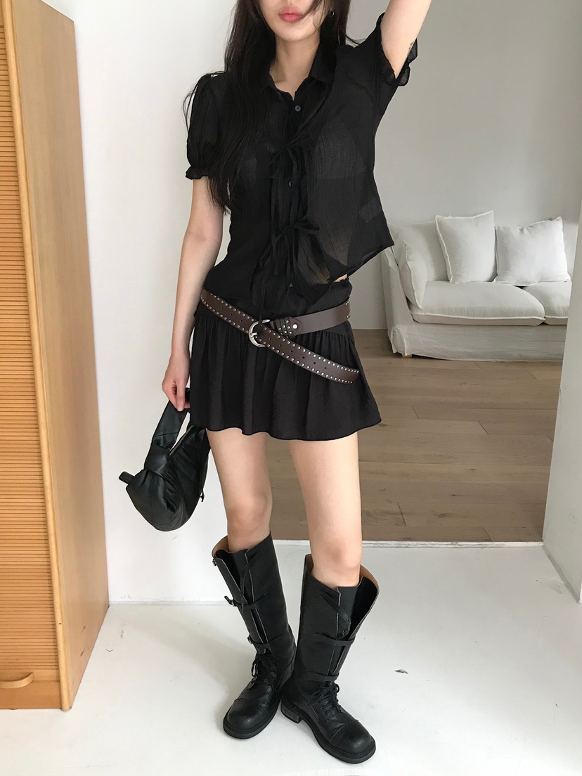 ESCHER直郵韓國代購㊣女裝新款休閑時尚熱賣推薦襯衫蕾絲衫ESCHER襯衫/蕾絲衫