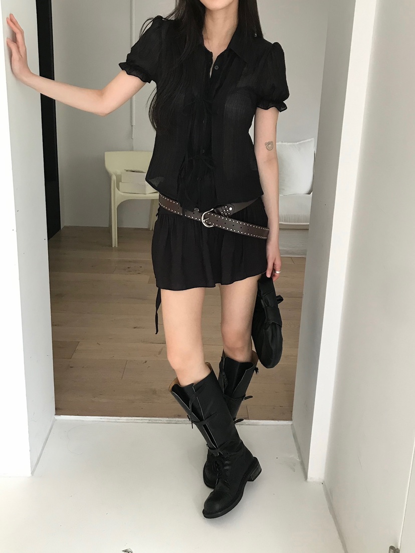 ESCHER直郵韓國代購㊣女裝新款休閑時尚熱賣推薦襯衫蕾絲衫ESCHER襯衫/蕾絲衫