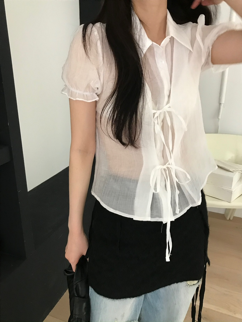 ESCHER直郵韓國代購㊣女裝新款休閑時尚熱賣推薦襯衫蕾絲衫ESCHER襯衫/蕾絲衫