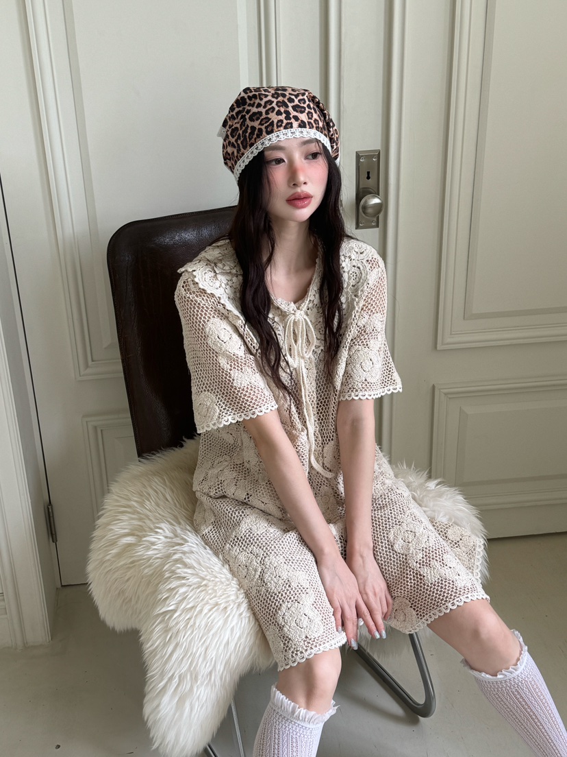 MAISONDEGLORY韓國㊣直郵東大門代購女裝新品熱賣套裝鉤針編織MAISON DE GLORY套裝