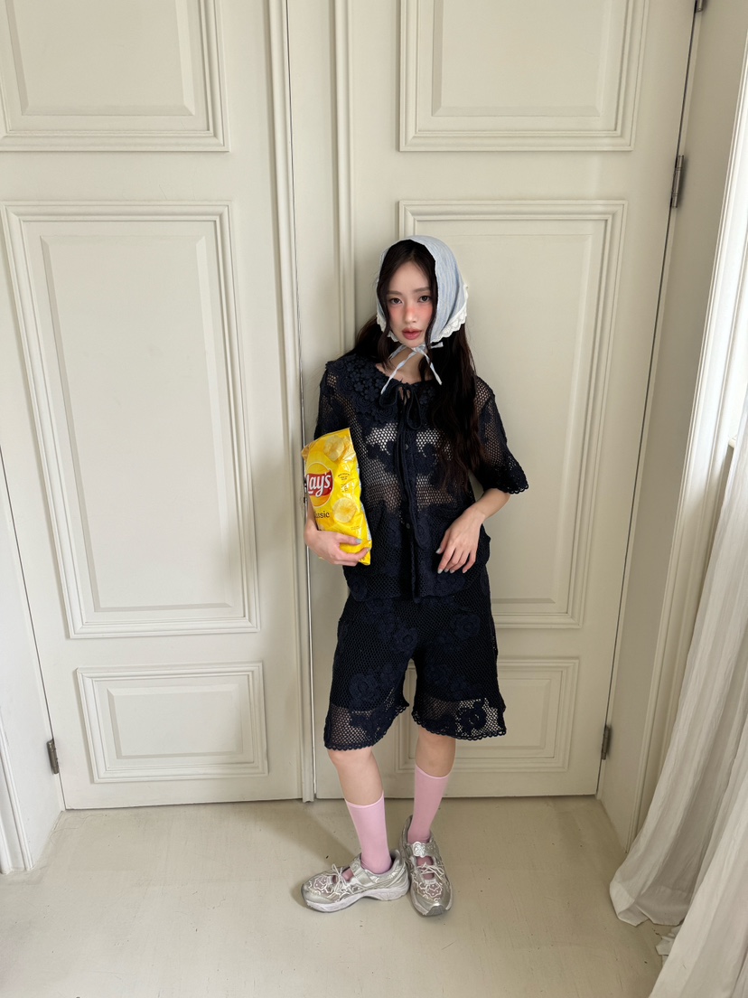 MAISONDEGLORY韓國㊣直郵東大門代購女裝新品熱賣套裝鉤針編織MAISON DE GLORY套裝