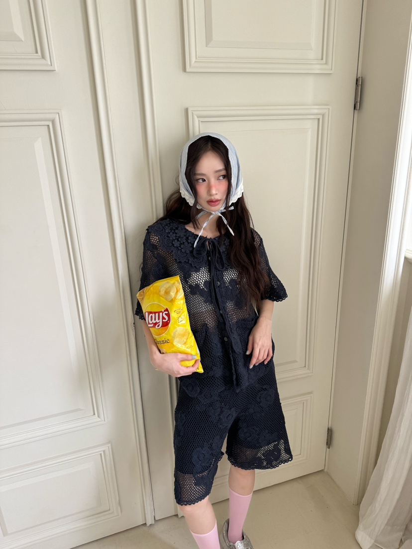 MAISONDEGLORY韓國㊣直郵東大門代購女裝新品熱賣套裝鉤針編織MAISON DE GLORY套裝