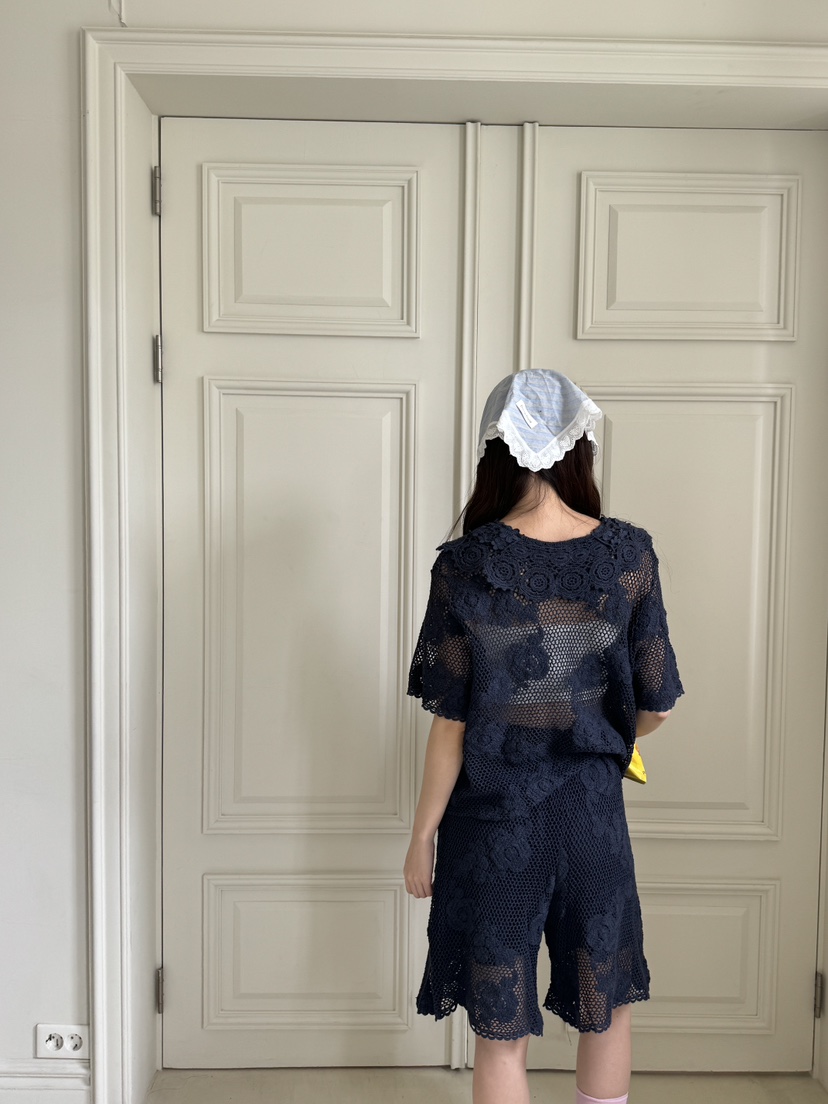 MAISONDEGLORY韓國㊣直郵東大門代購女裝新品熱賣套裝鉤針編織MAISON DE GLORY套裝