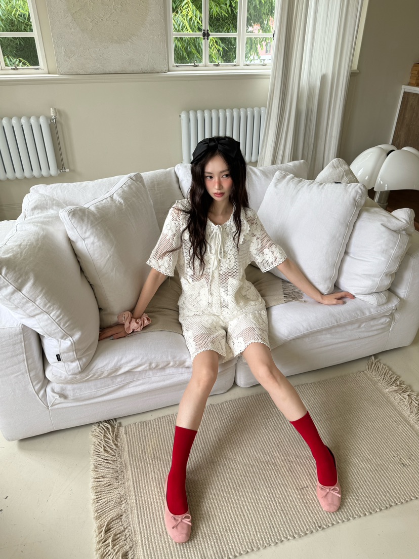 MAISONDEGLORY韓國㊣直郵東大門代購女裝新品熱賣套裝鉤針編織MAISON DE GLORY套裝